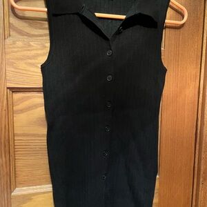 Madewell Black Sleeveless Ribbed Knit Top, worn once